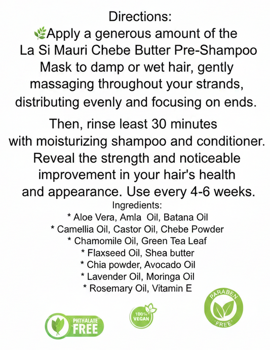 La Si Mauri Chebe Butter Pre-Shampoo Mask-8 fl oz