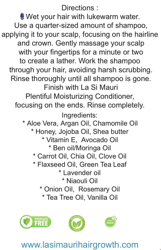 La Si Mauri Plentiful Moisturizing Shampoo-16 fl oz