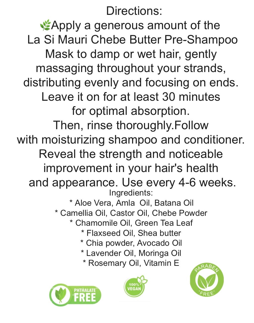 La Si Mauri Chebe Butter Pre-Shampoo Mask-8 fl oz